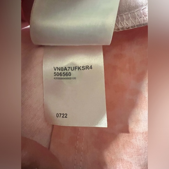 Vans Off The Wall Crop Top T-shirt Tie Dye Pink & White Women's Size Small - Picture 9 of 9